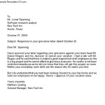 Grievance Response Letter