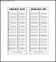 Grocery List Template