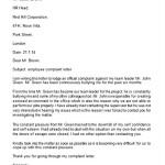 HR Employee Complaint Letter