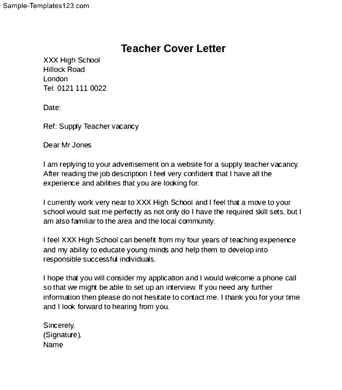 High School Teacher Cover Letter Example Job Interview Thank You Letter Tem...