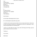 House Rental Termination Letter Template Free Download