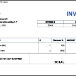 Indesign Invoice Template PDF