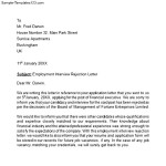 Interview Rejection Letter Example
