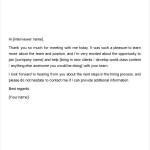 Interview Thank You Letter Email