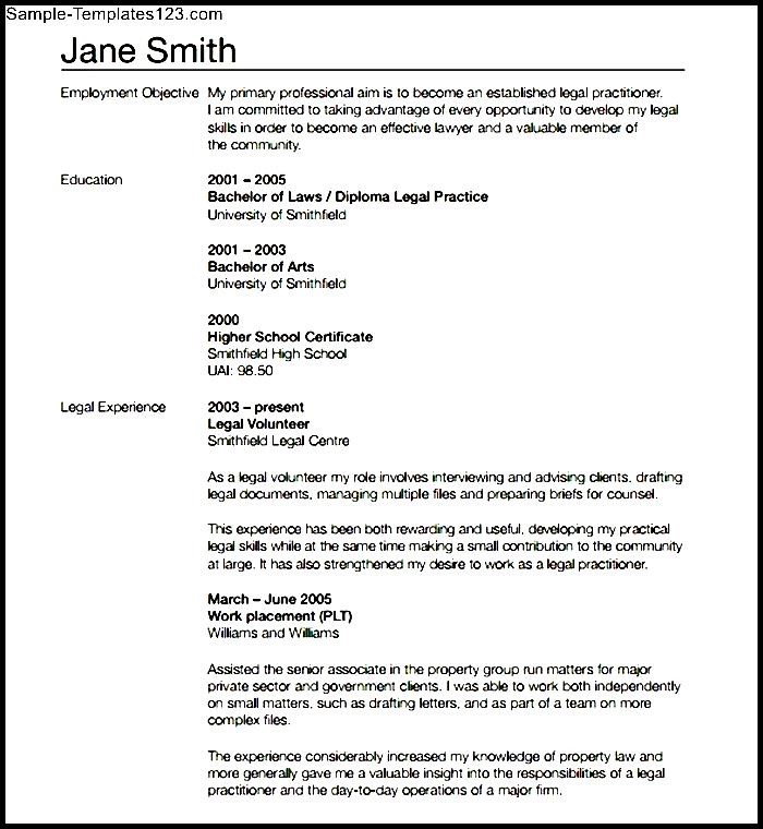 lawyer resume template pdf  sample templates  sample