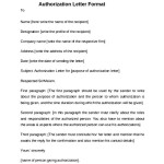 Letter Of Authorization Format