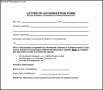 Letter of Authorization Form