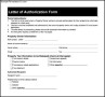 Letter of Authorization Form Download in PDF