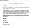 Letter of Email Acknowledging Registration for a Course Example