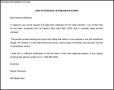 Letter of Employment Template for Bank Sample Free Download