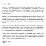 Letter of Recommendation Elementary Teacher