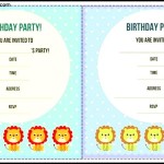 Lion Decorated Birthday Invitation