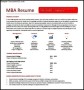 MBA Resume Sample
