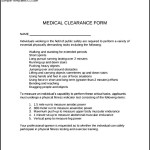 Medical Clearance Form Download In PDF