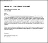 Medical Clearance Form To Download