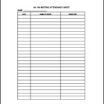 Meeting Attendance Sheet
