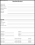 Meeting Minutes Form Template