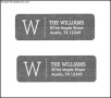 Monogram Return Address Label Template