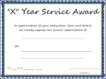 Multi-year Service Award Certificate Template