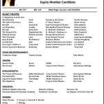 Musical Theatre Resume Examples