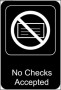 No Checks Sign Template