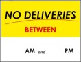 No Deliveries Sign Template