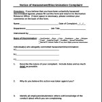 Notice of Harassment Complaint Form
