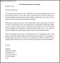 Nursing Letter of Recommendation Template Example Download