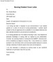 Nursing Student Cover Letter Example