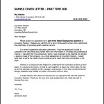 Part Time Job Cover Letter PDF Template Free Download