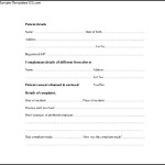 Patient  Complaint Form Template