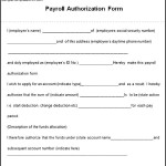 Payroll Authorization Form