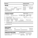 Payroll Change Form Template