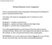 Personal Business Letter Layout