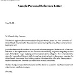 Personal Reference Letter Template PDF