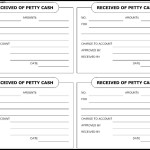 Petty Cash Received Form Template
