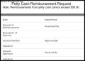 Petty Cash Reimbursement Request Template