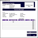 Photography Invoice Template Excel