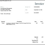 Photography Invoice Template Free