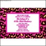 Pink Leopard Print Personalized Invitations