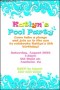 Pool Party Invitation Example