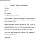 Primary Teacher Cover Letter Example