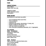 Printable Acting CV Template