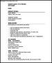 Printable Acting CV Template