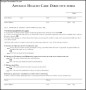 Printable Advance Medical Directive Form