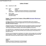 Printable Initiative Letter of Intent Example