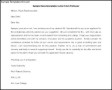 Printable Sample Recommendation Letter From Professor