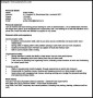 Printable Simple CV Template