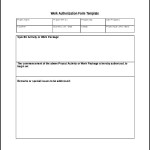 Printable Work Authorization Form
