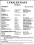 Professional Acting Resume Example